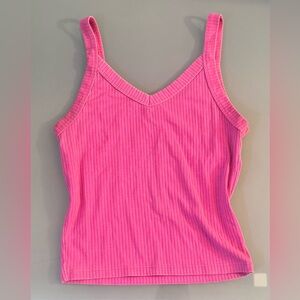 Wild Fable Pink Ribbed Fitted Tank Top